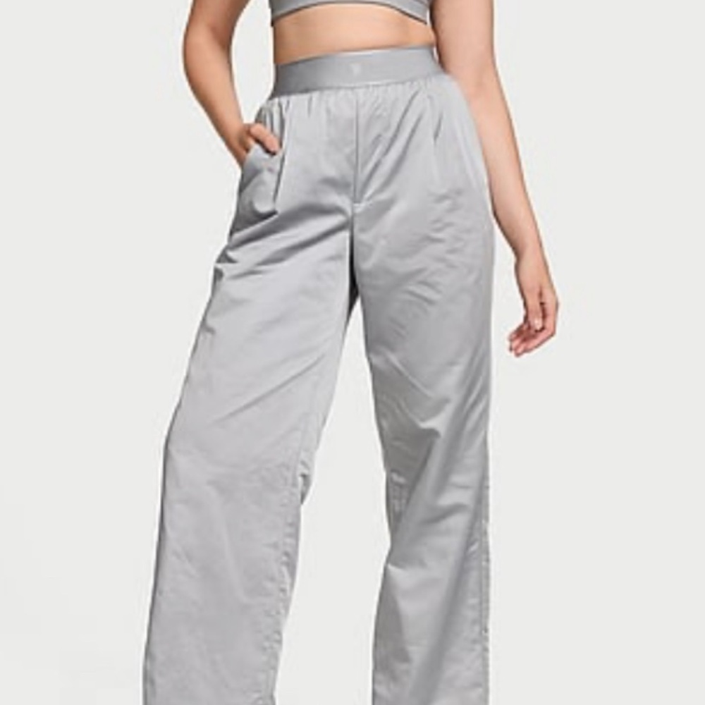 Victoria Secret NWT XL Light Gray Wide-Leg Lounge Pants